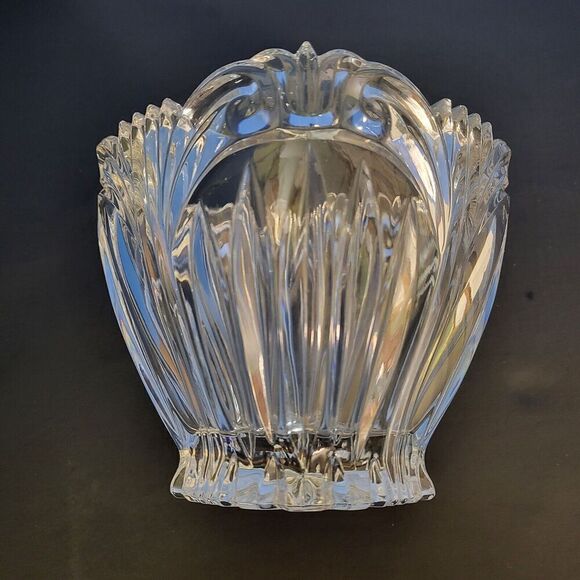 Vintage Oneida Augustina Pattern Bowl 24% Lead Crystal Germany Approx 4x4.75" - Picture 8 of 11